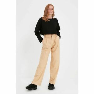 Trendyol Black Crop Knit Slim Sweatshirt kép