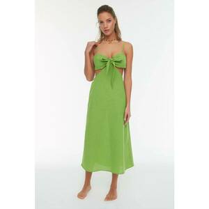 Trendyol Green Cut-Out Tie Detailed Beach Dress kép