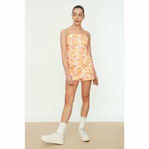 Trendyol Orange Floral Pattern Dress kép