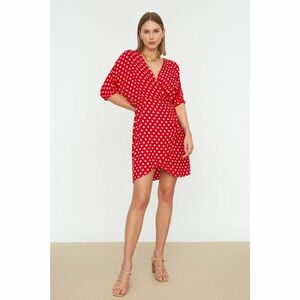 Trendyol Red Polka Dot Double Breasted Dress kép
