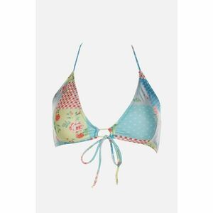 Trendyol Patchwork Patterned Tie Detail Bikini Top kép