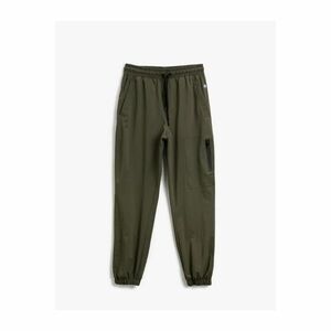 Koton Men's Green Zippered Sweatpants With Tie Waist Pocket kép