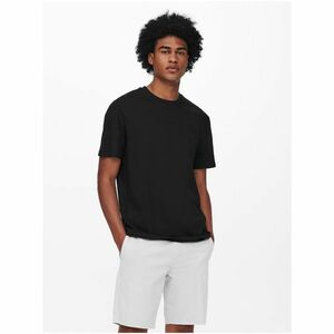 Black T-shirt with print on the back ONLY & SONS Paste - Men kép