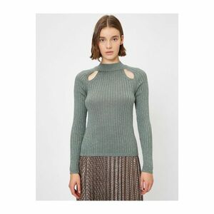 Koton Women's Green High Collar Sweater kép