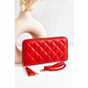 Large Fringed Quilted Wallet Red Selley kép