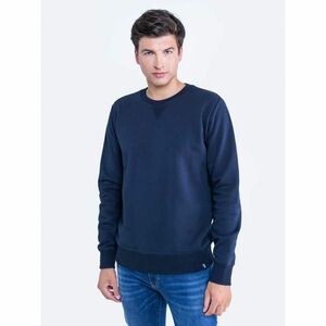 Big Star Man's Sweatshirt Sweat 171492 Blue Knitted-403 kép
