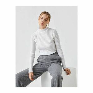 Koton Half Turtleneck Ribbed Long Sleeve Knitwear Sweater kép