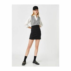 Koton Checked High Waist Mini Skirt kép