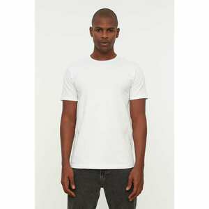 Trendyol White Men's Basic 100% Cotton Regular Fit Crew Neck T-Shirt kép
