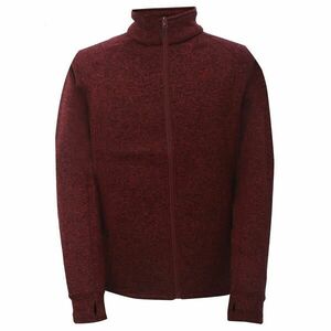 NOSSEN - men's full-length flatfleece hooded sweatshirt - Wine red kép