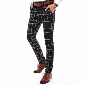 Black Dstreet UX3692 checkered men's chino trousers kép