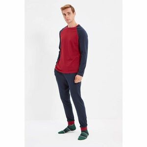 Trendyol Claret Red Men Regular Fit Pajamas Set kép