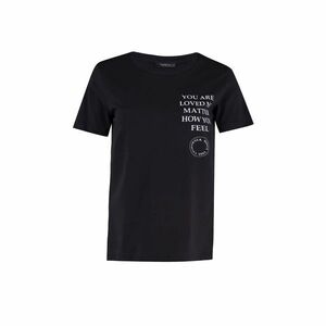 Trendyol Black 100% Organic Cotton Printed Basic Knitted T-Shirt kép