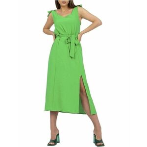 Zöld nyári midi ruha kötésekkel kép