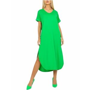 Zöld pamut oversize ruha hasítékkal kép