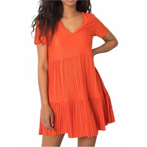 Narancssárga ruha fodrokkal kép