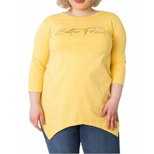 sárga női póló felirattal kép