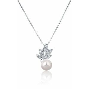 JwL Luxury Pearls JwL Luxury Pearls Gyönyörű ezüst nyaklánc valódi gyönggyel és cirkónium kövekkel JL0785 (lánc, medál) kép