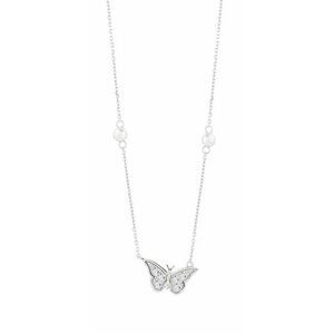 Preciosa Preciosa Bájos ezüst nyaklánc cirkónium kövekkel és folyami gyöngyökkel Metamorph 5360 00 kép