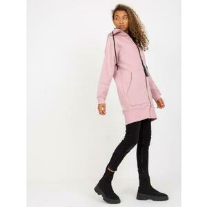 Női alap kapucnis pulóver kapucnival RUE PARIS rózsaszín kép