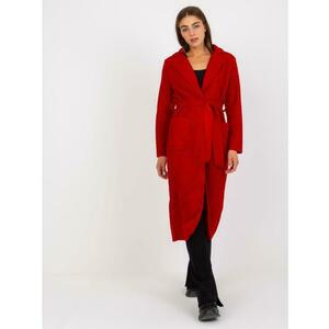 Női kabát övvel Merve OCH BELLA vörös kép