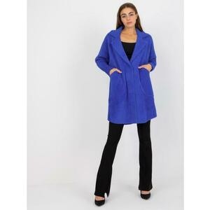 Női alpakka kabát zsebekkel EVELINE kék kép
