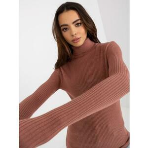 Női pulóver garbóval LEENA rózsaszínű kép