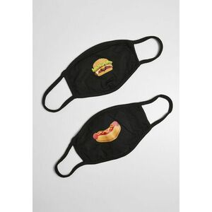 Mr. Tee Burger and Hot Dog Face Mask 2-Pack black kép