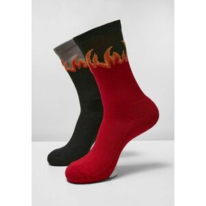 Mr. Tee Long Flame Socks 2-Pack red/black kép