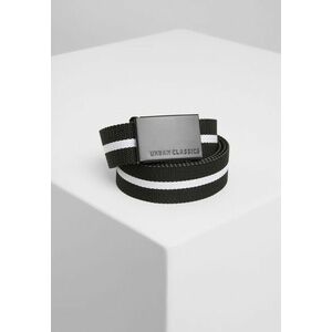 Urban Classics Canvas Belts black white stripe/black kép