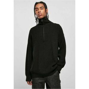 Urban Classics Oversized Knitted Troyer black kép