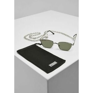 Urban Classics Sunglasses Kalymnos With Chain silver/green kép