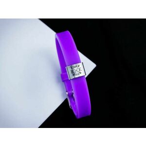 Egyetlen egyedi medálos MoMents lila színű szilikon karkötő kép