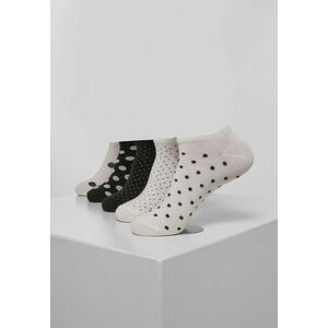 Urban Classics No Show Socks Dots 5-Pack white/black kép