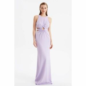 Trendyol lila kiegészítő részletes estélyi ruha és ballagási ruha kép