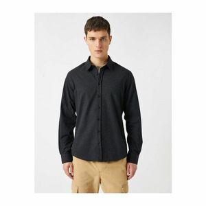 Koton Men's Cotton Classic Collar Long Sleeve Shirt kép