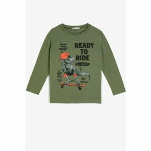 Koton Boy Green Printed Long Sleeve T-Shirt kép