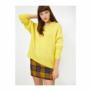 Koton Women's Yellow Knitted Long Sleeve Sweater kép