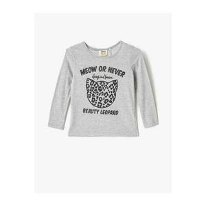 Koton Printed Long Sleeved T-Shirt Crew Neck Cotton kép