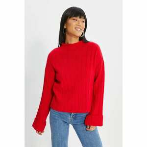 Trendyol Red Half Fisherman Knitwear Sweater kép