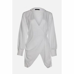 Trendyol White Double Breasted Tie Detailed Beach Dress kép