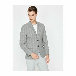 Koton Men's Gray Pocket Detailed Blazer Jacket kép
