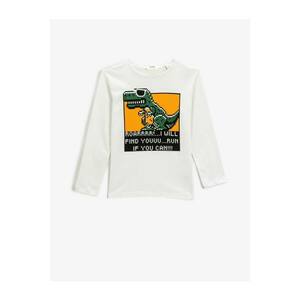 Koton Dinosaur Printed T-Shirt Long Sleeve Crew Neck Cotton kép