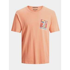Orange T-shirt with print Jack & Jones Tropicana - Men kép