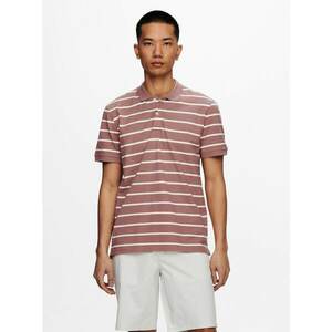 Old Pink Striped Polo T-Shirt ONLY & SONS Cooper - Men kép