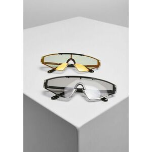 Urban Classics Sunglasses France 2-Pack black/blackholo kép