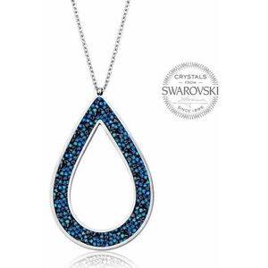 Levien Levien Gyönyörű nyaklánc kristályokkal SS Rocks Pear 49 bermuda blue kép