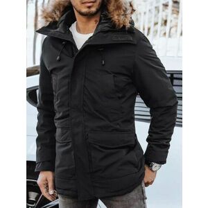 Dstreet Stílusos fekete téli kabát kép