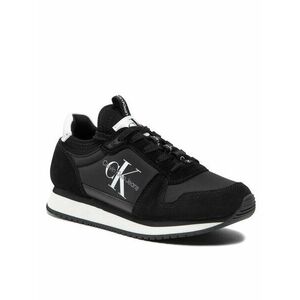 Calvin Klein Jeans Sportcipő Runner Sock Laceup Ny-Lth YW0YW00832 Fekete kép