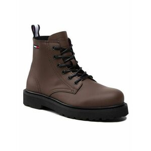 Tommy Jeans Bakancs Short Lace Up Leather Boot EM0EM01040 Barna kép